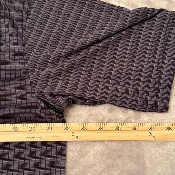 Slazenger Mens M Golf Polo Shirt Plaid‎ Hammock Dunes Challenge Black & Gray - Picture 9 of 13